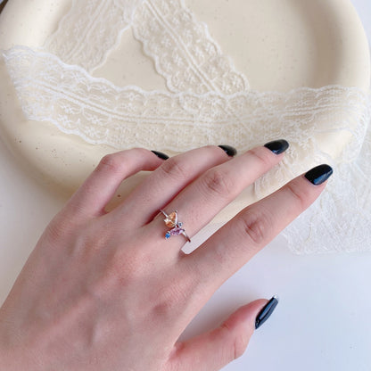 [Windsor Jewelry]Radiant Colorful Multi Cut Daily Ring