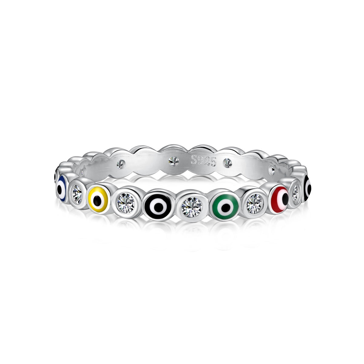 [Windsor Jewelry]Sparkling Vibrant Round Shape Daily Ring