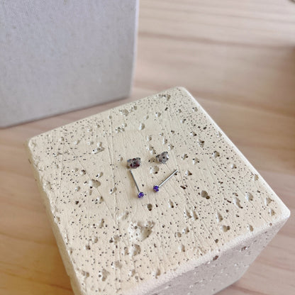 [Windsor Jewelry]Delicate Solitaire Earrings