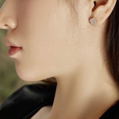 [Windsor Jewelry]Four-Leaf Clover Flower Shaped Earrings