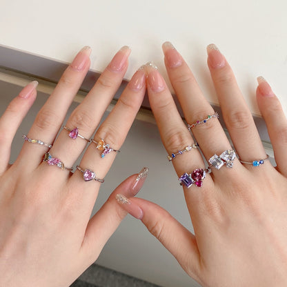 [Windsor Jewelry]Unique Trapezoid Cut Daily Ring