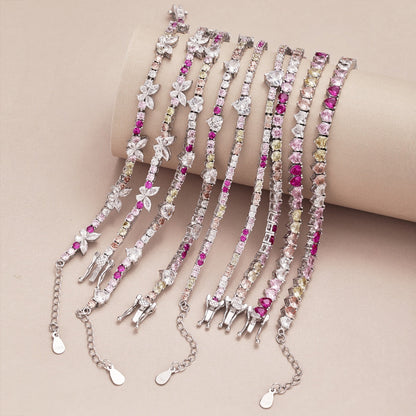 [Windsor Jewelry]Romantic Heart Shape Round Cut Lover Bracelet