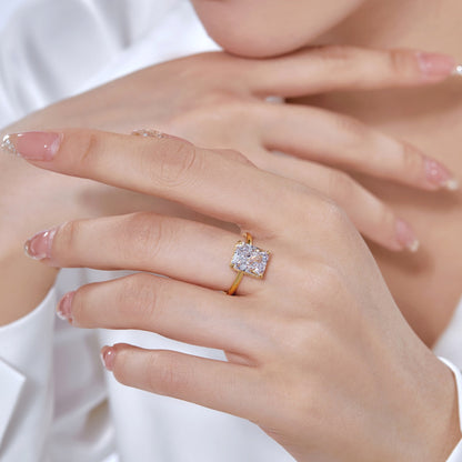 [Windsor Jewelry]4.0 Carat Ornate Enchanting Radiand Cut Banquet Ring