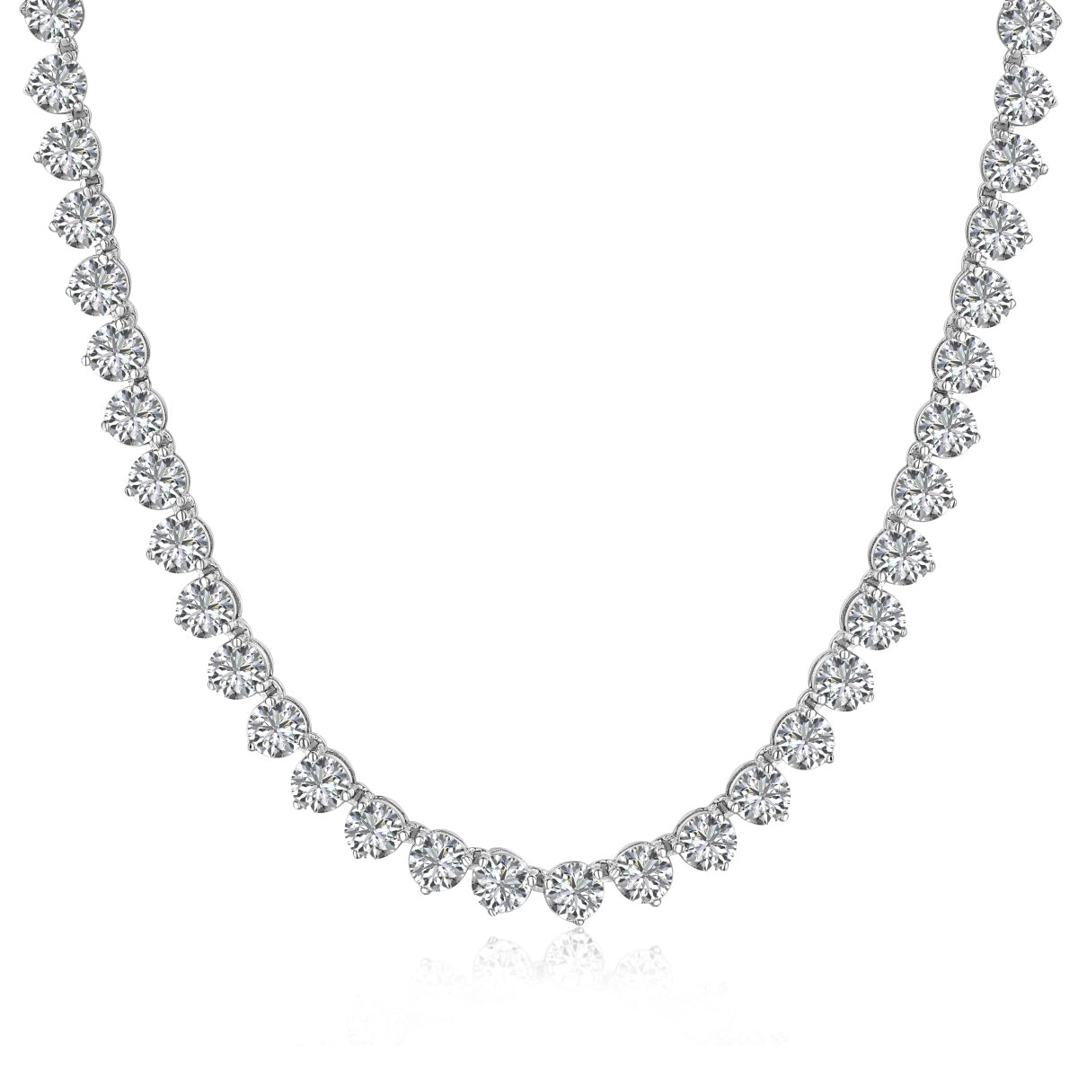 [Windsor Jewelry]Ornate Heart Cut Tennis Necklace