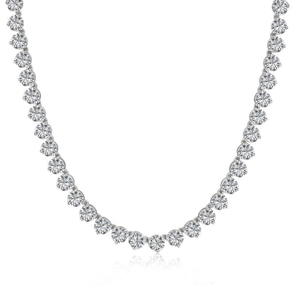 [Windsor Jewelry]Ornate Heart Cut Tennis Necklace