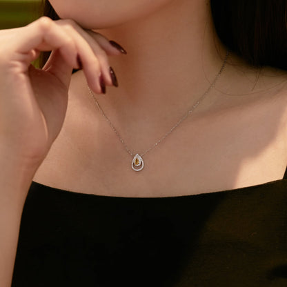 [Windsor Jewelry]Sparkling Pear Cut Necklace