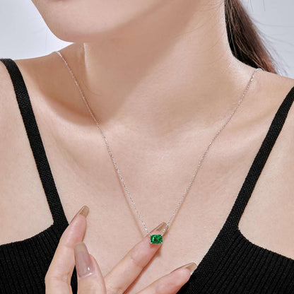 [Windsor Jewelry]Luxurious Square Shape Colorful Necalack
