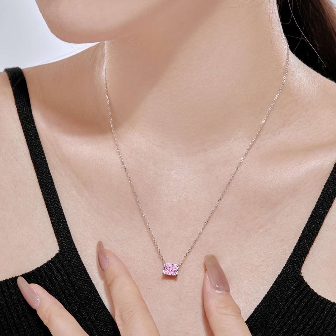 [Windsor Jewelry]Luxurious Square Shape Colorful Necalack