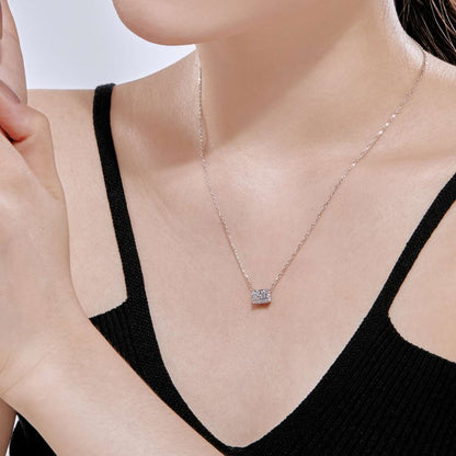[Windsor Jewelry]Luxurious Square Shape Colorful Necalack