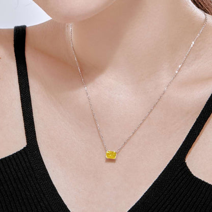 [Windsor Jewelry]Luxurious Square Shape Colorful Necalack
