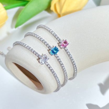 [Windsor Jewelry]0.75 Carat Exquisite Oval Cut Daily Bracelet