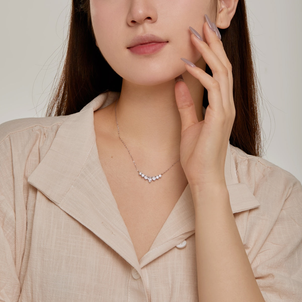 [Windsor Jewelry]Dainty Colorful Heart Necklace