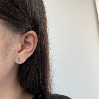 [Windsor Jewelry]Sparkling Colorful Round Shape Earrings