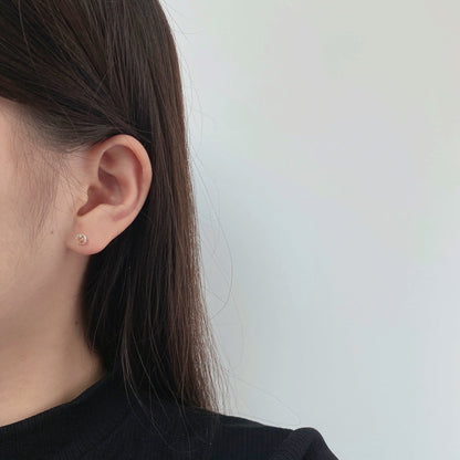 [Windsor Jewelry]Sparkling Colorful Round Shape Earrings