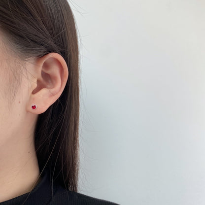 [Windsor Jewelry]Sparkling Colorful Round Shape Earrings
