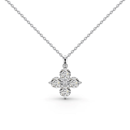 [Windsor Jewelry]Four-Leaf Clover And Eight-Pointed Star Necklace