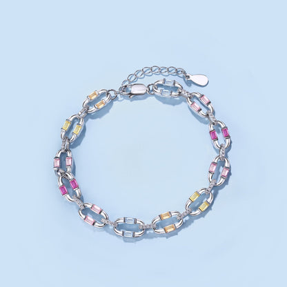 [Windsor Jewelry]Dazzling Colorful Daily Bracelet