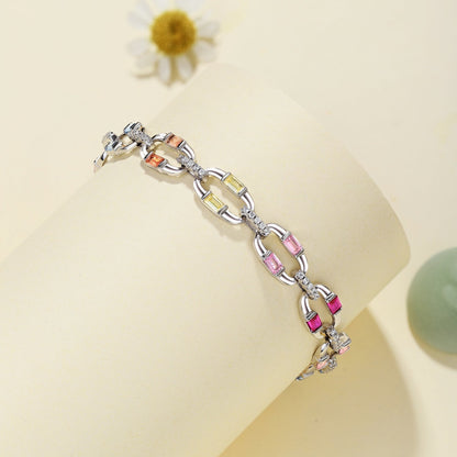 [Windsor Jewelry]Dazzling Colorful Daily Bracelet