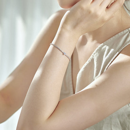 [Windsor Jewelry]0.5 Carat Elegant Romantic Heart Shape Lover Bracelet
