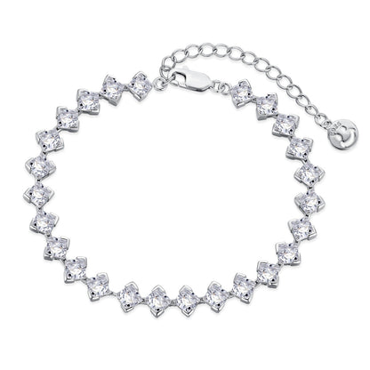 [Windsor Jewelry]0.5 Carat Ornate Princess Cut Daily Bracelet