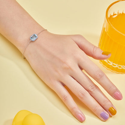 [Windsor Jewelry]2.0 Carat Sparkling Colorful Emerald Cut Daily Bracelet