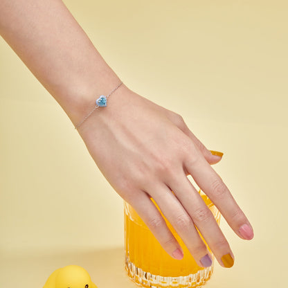 [Windsor Jewelry]Sparkling Romantic Heart Shape Lover Bracelet