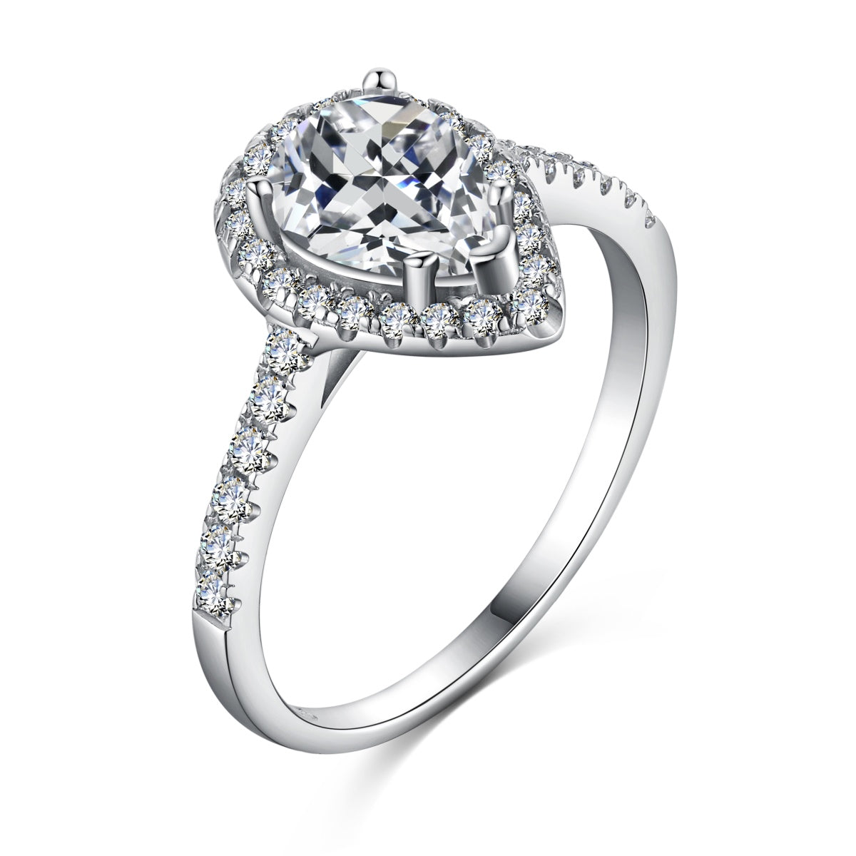 [Windsor Jewelry]1.0 Carat Luxurious Resplendent Water Drop Shape Wedding Ring
