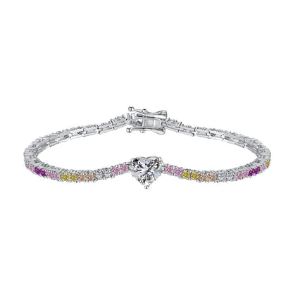 [Windsor Jewelry]Delicate Romantic Heart Shape Lover Bracelet