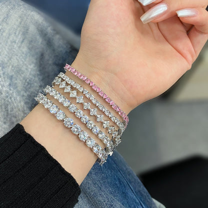 [Windsor Jewelry]0.5 Carat Ornate Princess Cut Daily Bracelet