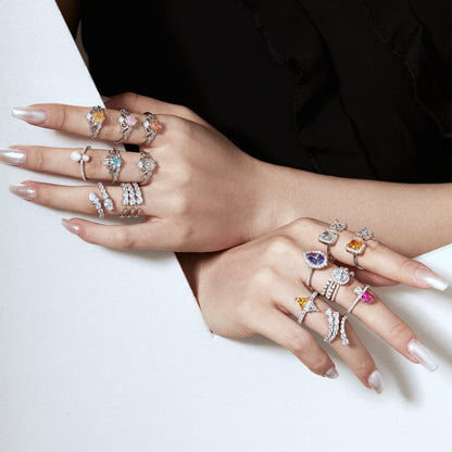 [Windsor Jewelry]Unique Vivid Snake Shape Daily Ring