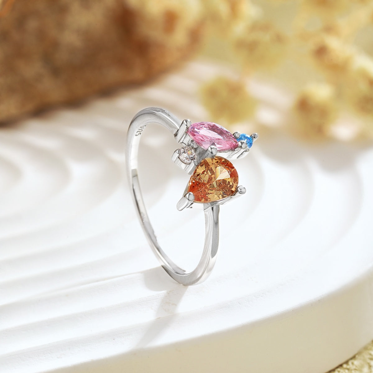[Windsor Jewelry]Radiant Colorful Multi Cut Daily Ring