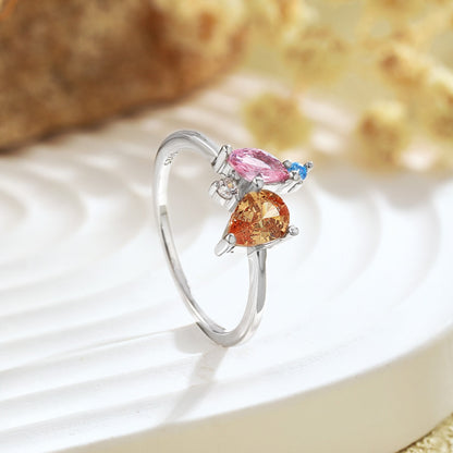 [Windsor Jewelry]Radiant Colorful Multi Cut Daily Ring