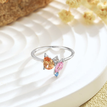 [Windsor Jewelry]Radiant Colorful Multi Cut Daily Ring
