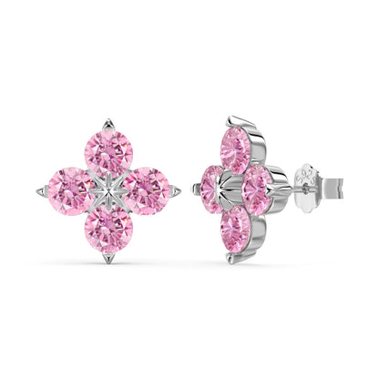 [Windsor Jewelry]Four-Leaf Clover Eight-Pointed Star Earrings