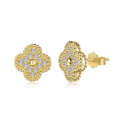 [Windsor Jewelry]Four Leaf Clover Fashion Earrings