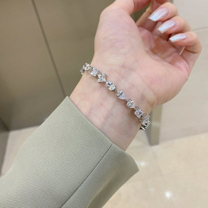 [Windsor Jewelry]Unique Exquisite Multi Cut Daily Bracelet