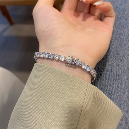 [Windsor Jewelry]Ornate Sparkling Round Cut Wedding Bracelet