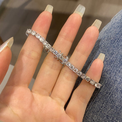 [Windsor Jewelry]Luxurious Ornate Round Cut Tennis Bracelet