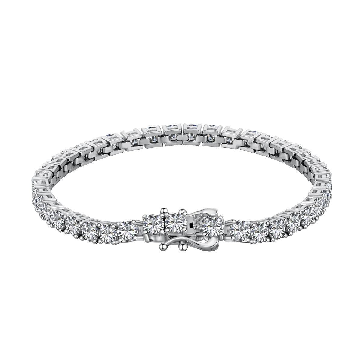 [Windsor Jewelry]Luxurious Ornate Round Cut Tennis Bracelet
