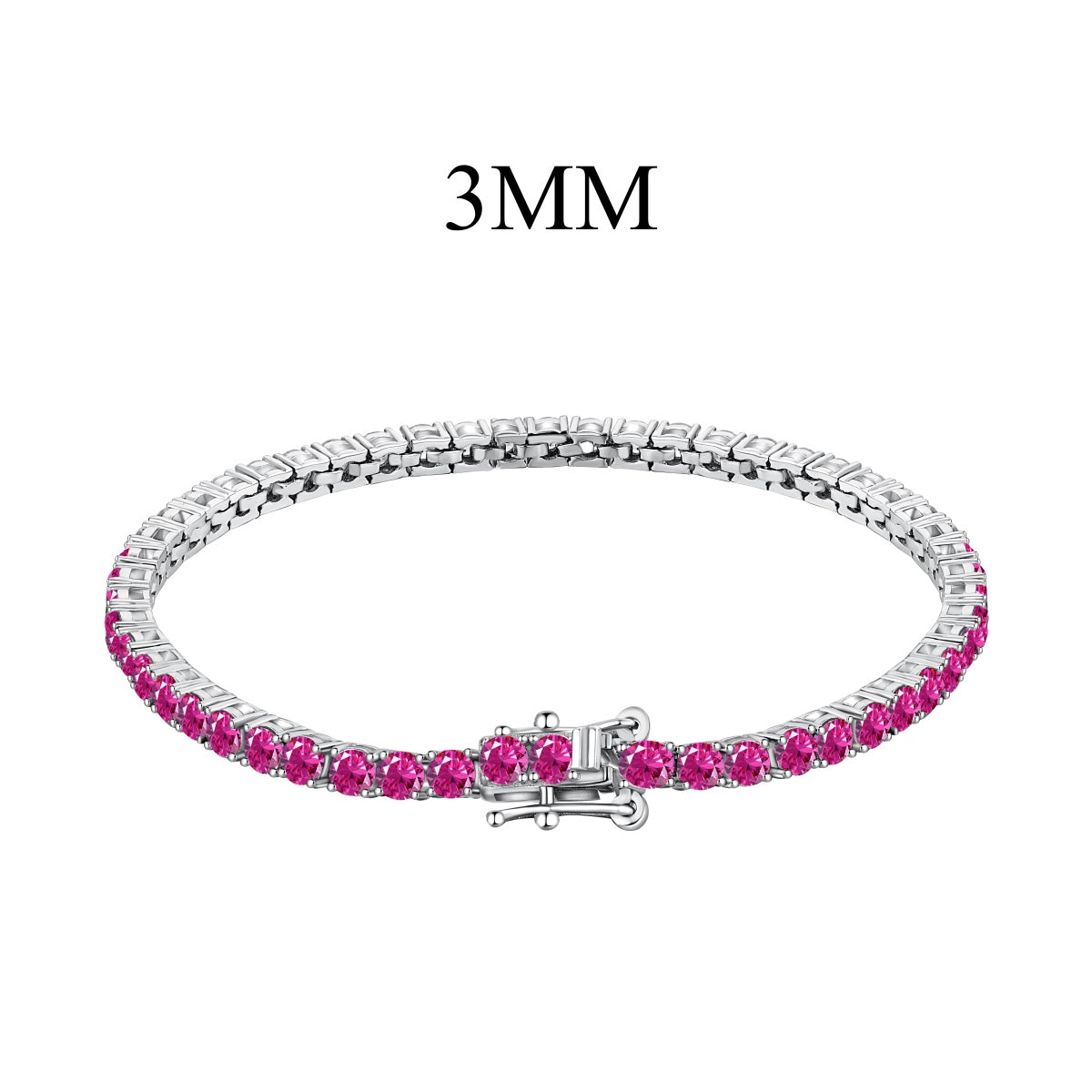 [Windsor Jewelry]Radiant Colorful Round Cut Party Bracelet
