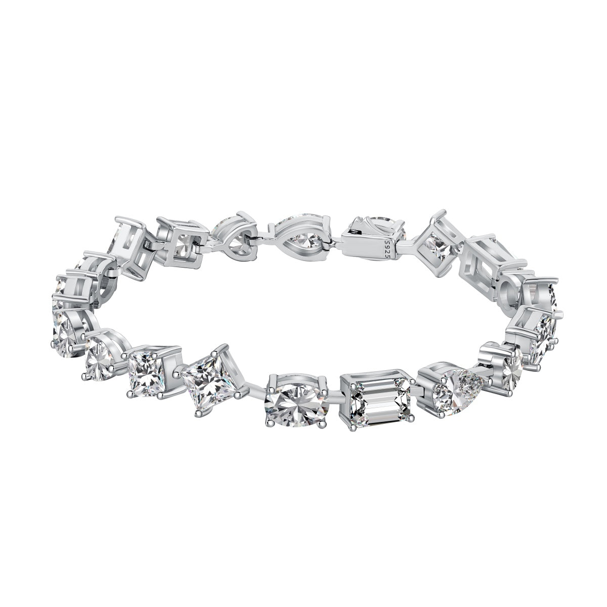 [Windsor Jewelry]Unique Exquisite Multi Cut Daily Bracelet