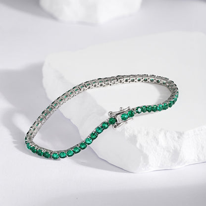 [Windsor Jewelry]Radiant Colorful Round Cut Party Bracelet