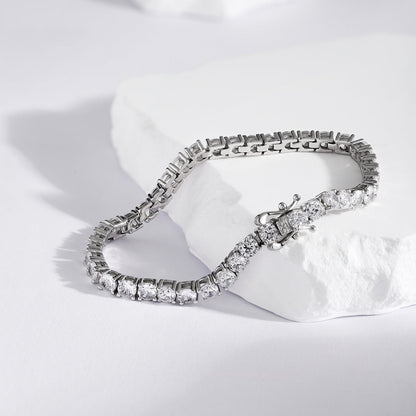 [Windsor Jewelry]Luxurious Ornate Round Cut Tennis Bracelet