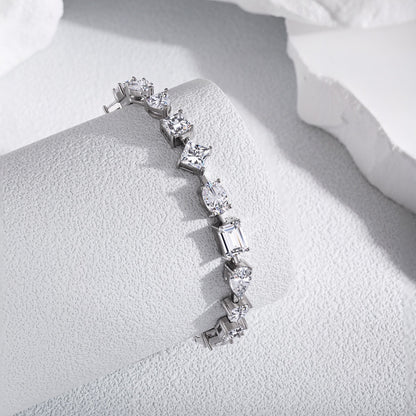 [Windsor Jewelry]Unique Exquisite Multi Cut Daily Bracelet
