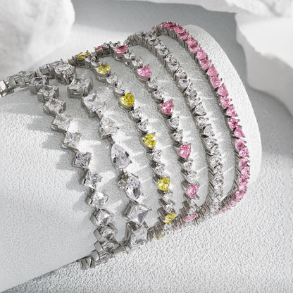 [Windsor Jewelry]Unique Exquisite Multi Cut Daily Bracelet