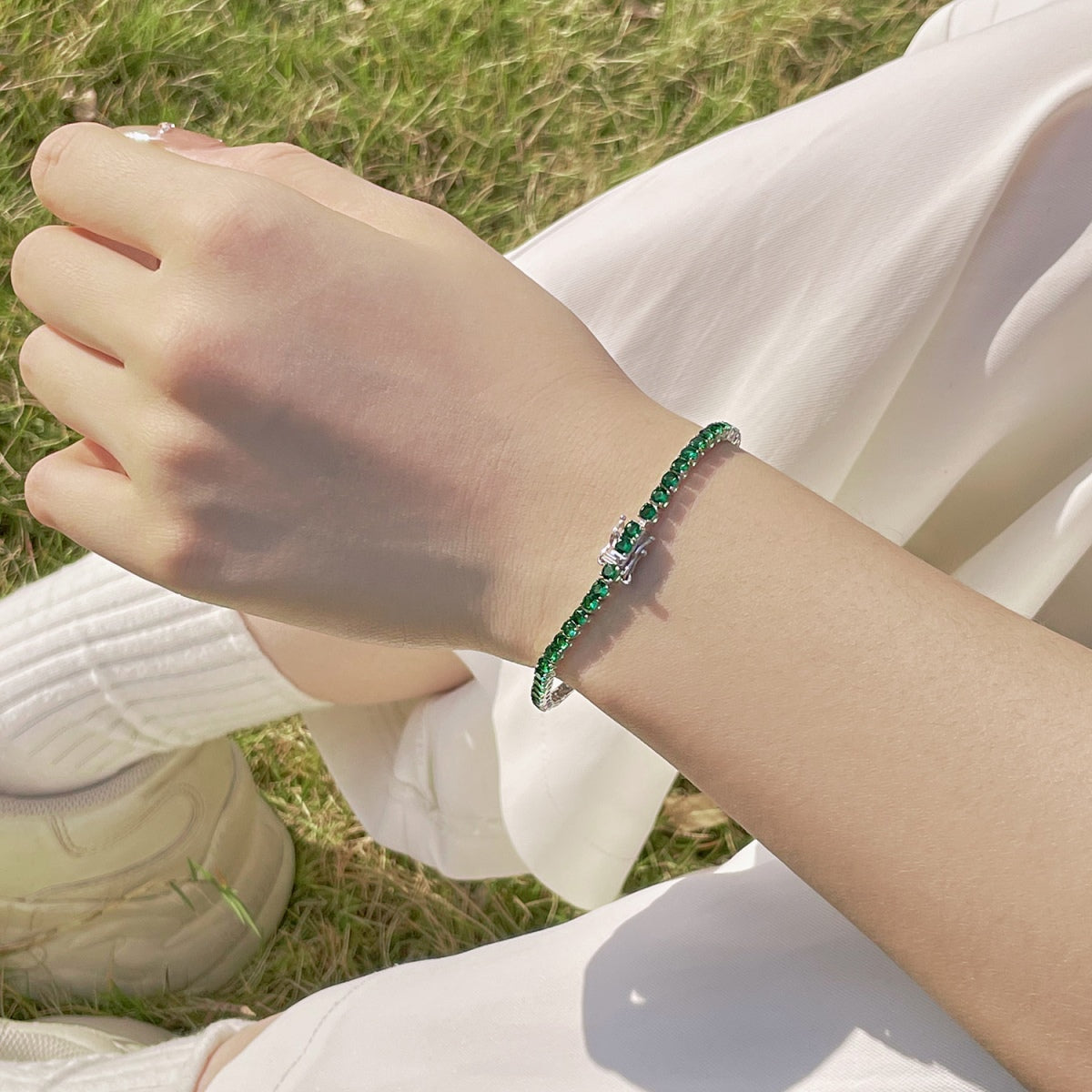 [Windsor Jewelry]Radiant Colorful Round Cut Party Bracelet