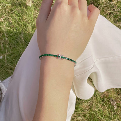 [Windsor Jewelry]Radiant Colorful Round Cut Party Bracelet