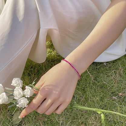 [Windsor Jewelry]Radiant Colorful Round Cut Party Bracelet