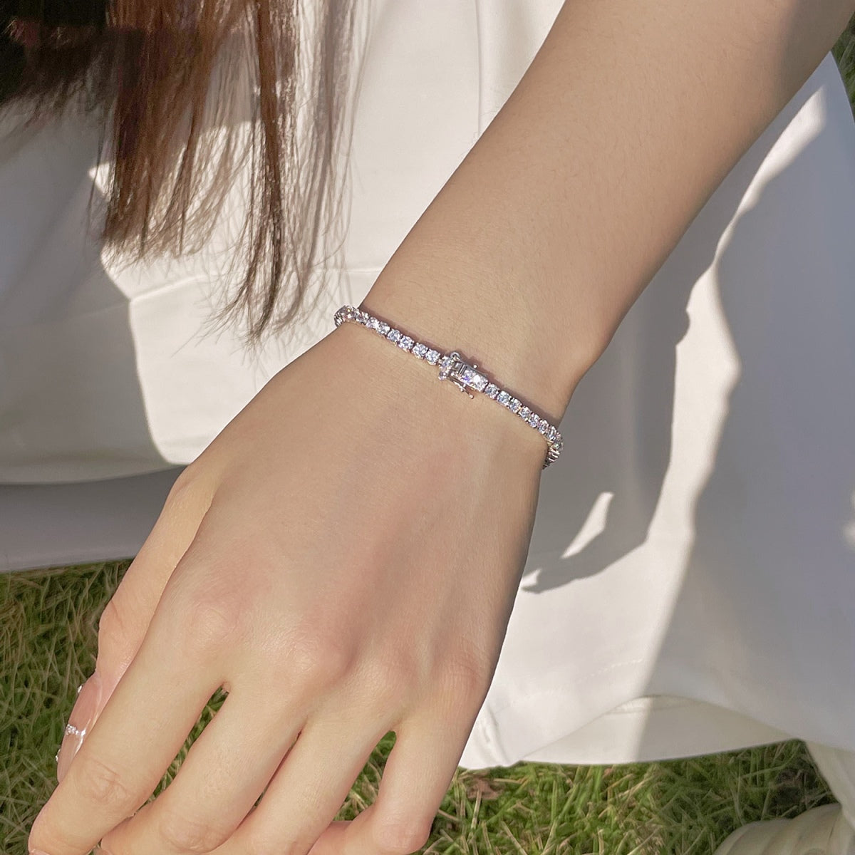 [Windsor Jewelry]Radiant Colorful Round Cut Party Bracelet