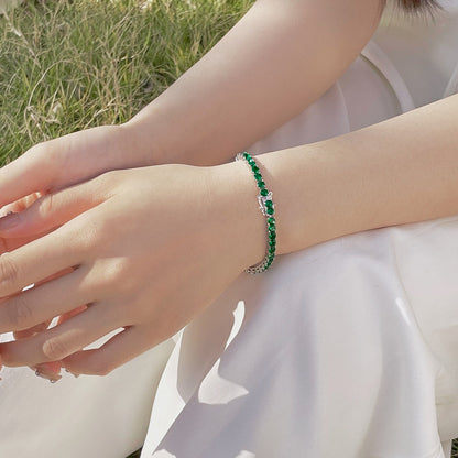 [Windsor Jewelry]Radiant Colorful Round Cut Party Bracelet
